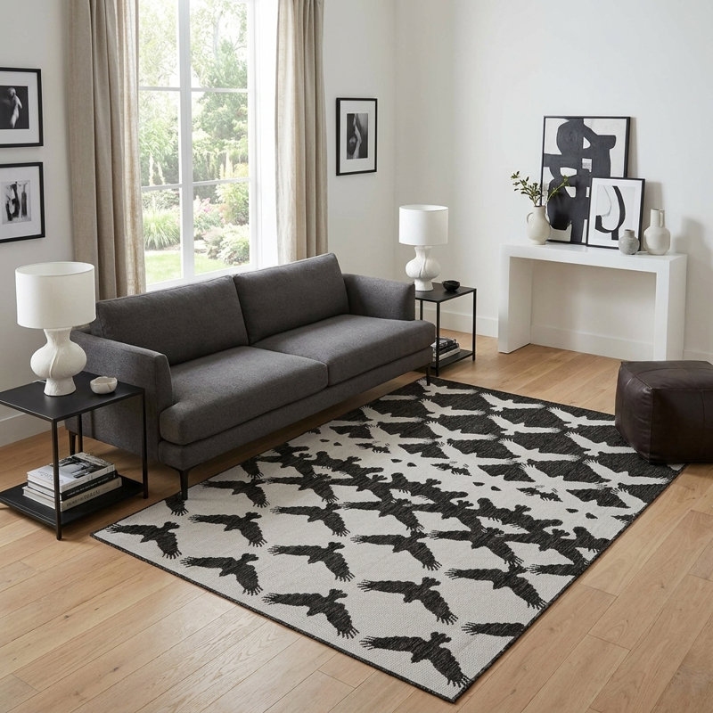 Tapis intérieur / extérieur Axon Hower, Rectangle 5 pi 3 po x 7 pi 1 po