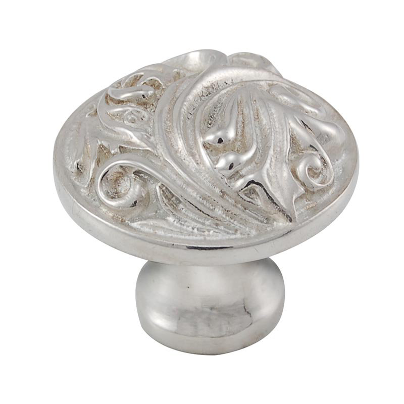 Liscio Mushroom Knob, Polished Silver