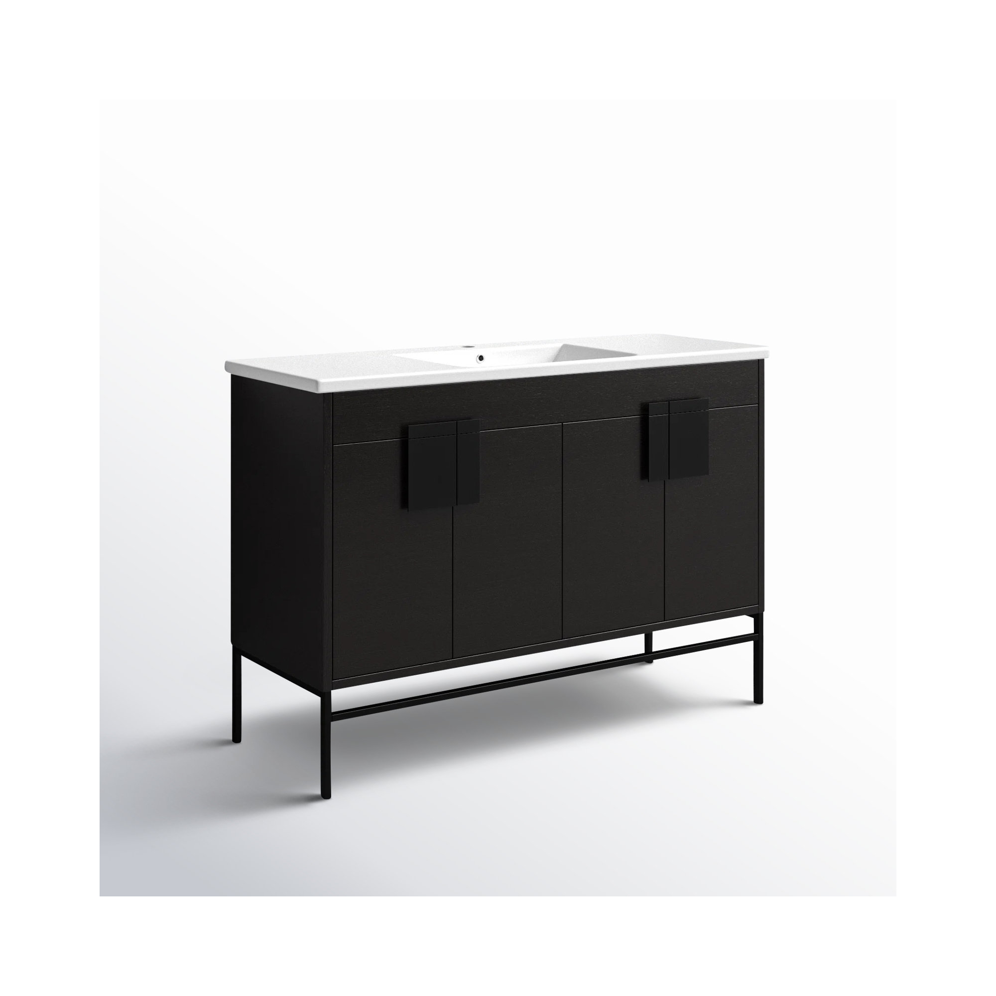 Maisie 48'' Single Bathroom Vanity, Black, Black