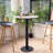 Kerubel Round Stone Top with Iron Base Dining Table-1038671553