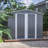 8 X 6 FT Outdoor Waterproof Garden Tool Storage Sheds With Metal Foundation With Floor Frame, Tool Shed With Lockable Hinged Doors & Air Vents, Storage House Waterproof For Backyard, Lawn, Gray-123375761-123375754