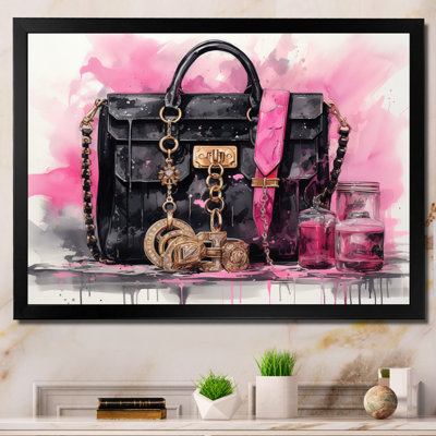 «Deisgner Pink Bag Envy II», reproduction d'art sur toile encadrée