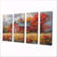 Ensemble de salon art mural d'automne avec grange rouge d'automne-1283516455