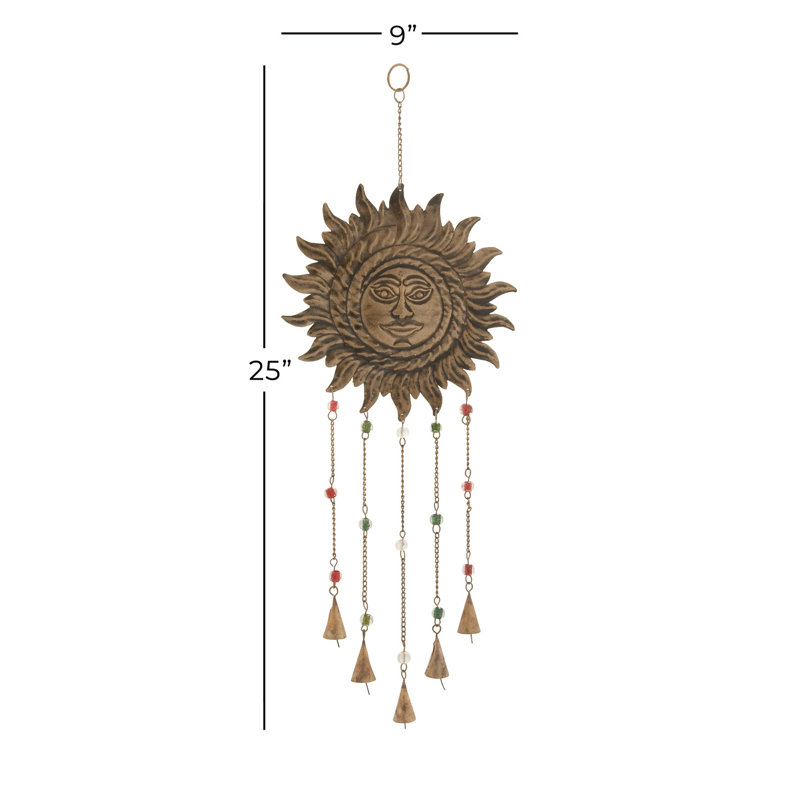 Carillon extérieur en bronze avec perles