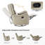 Fauteuil inclinable manuel pivotant de 28,3 po Amaty-81916775