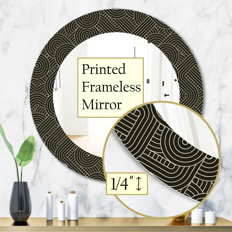 Miroir scandinave 22 Mid-Century, H 31,5 po x l po