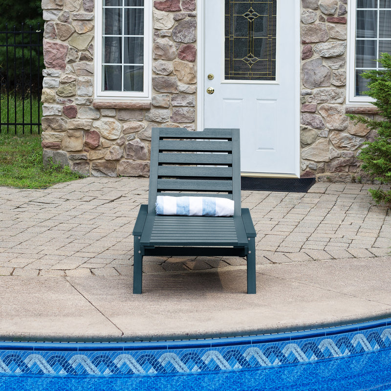 Jiwoo Outdoor Chaise Lounge, Nantucket Blue