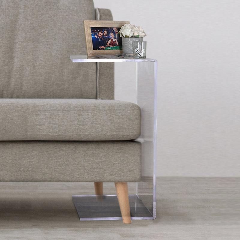 Table de bout l 24 po en acrylique transparent par Brayden Studio®