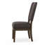 Chaise d'appoint en similicuir gris Metina (ensemble de 2)