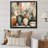Rukayyah Orange And Green Channeling Bohemian Vibes On Canvas Print-517420964-517420960