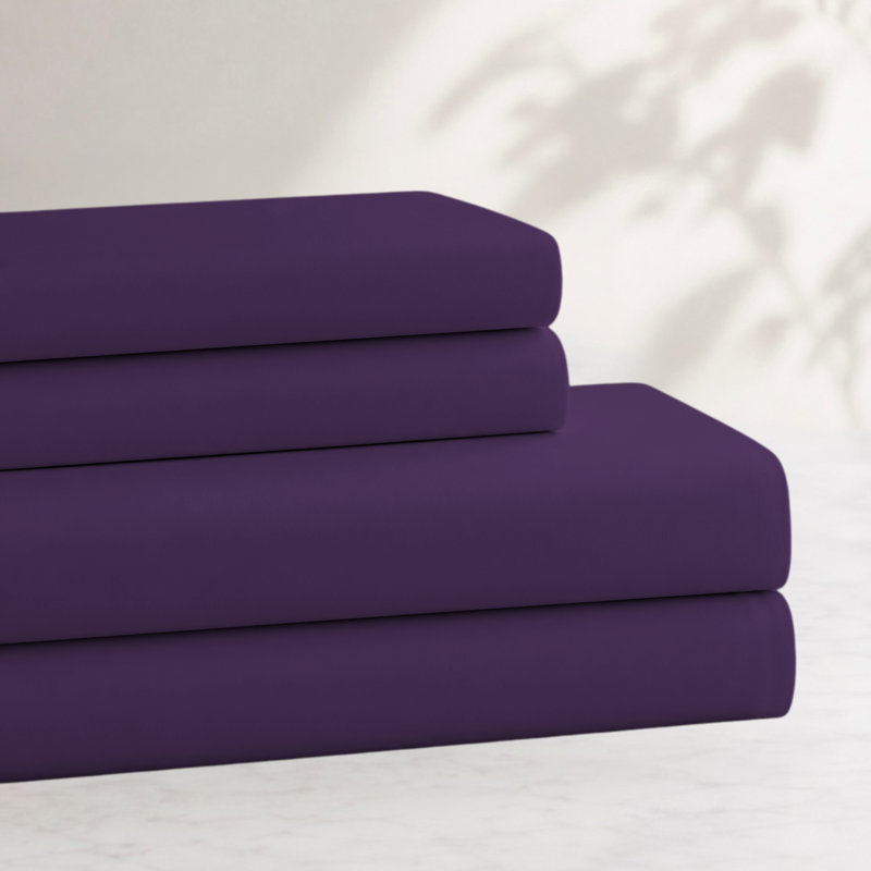 Ensemble de literie Bluff City Bedding King en bambou mélangé, doux, 4 pièces, draps à poches profondes de 40 cm (16 pouces)