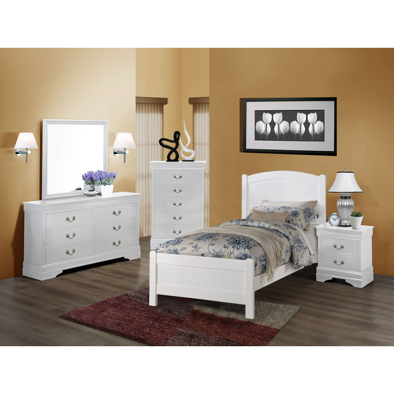 Ensemble de chambre à coucher Julianis, Double, Blanc