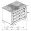 Table de chevet 2 tiroirs Menlo Metallic