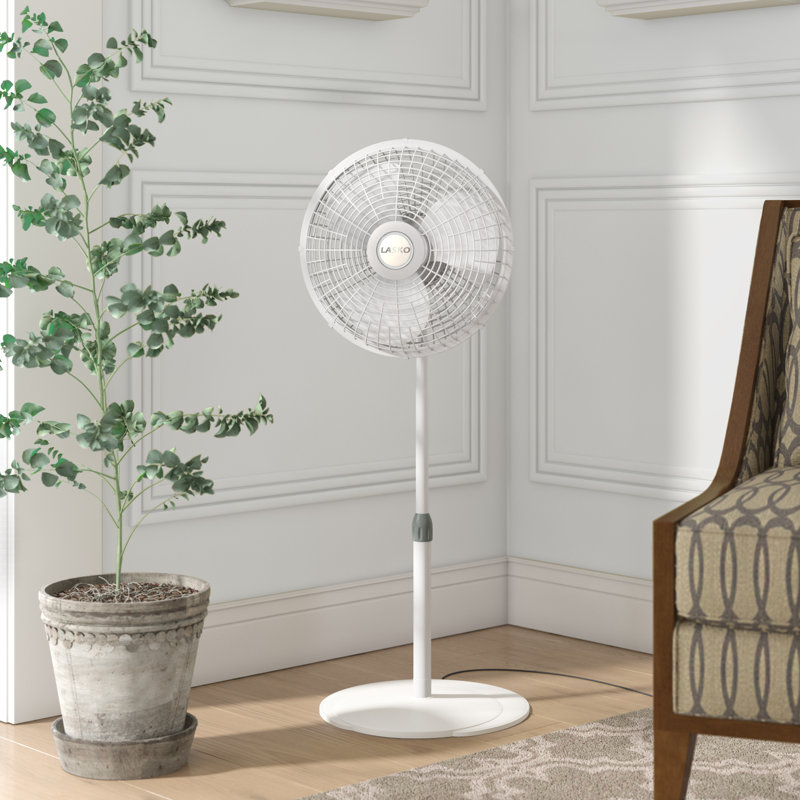 Ventilateur de plancher oscillant 16 po, Blanc
