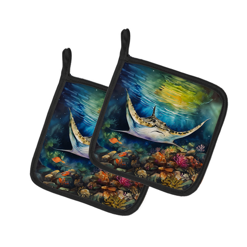 Caroline's Treasures Nautical Collection Polyester Potholder Set