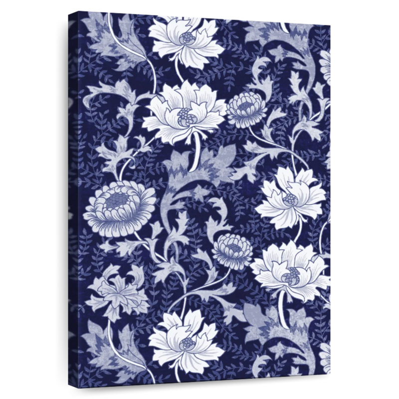 Kerner Blue Flower Vines, H 24 po x l 16 po