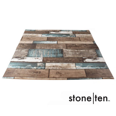 27.5" x 30.25" Peel and Stick Reclaimed Wood Wall Paneling (10-pack)