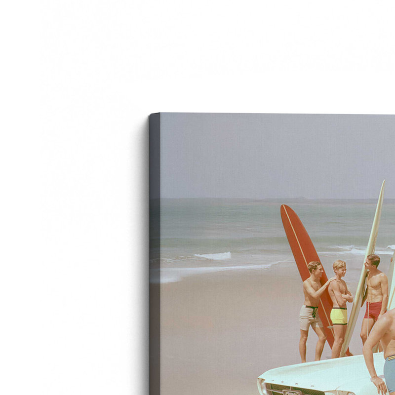 Surf Club Summer sur toile, H 12 po x l 18 po, Toile tendue