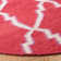 Stahl Hand Woven Flat Weave Wool/Cotton Geometric Rug in Red/Ivory