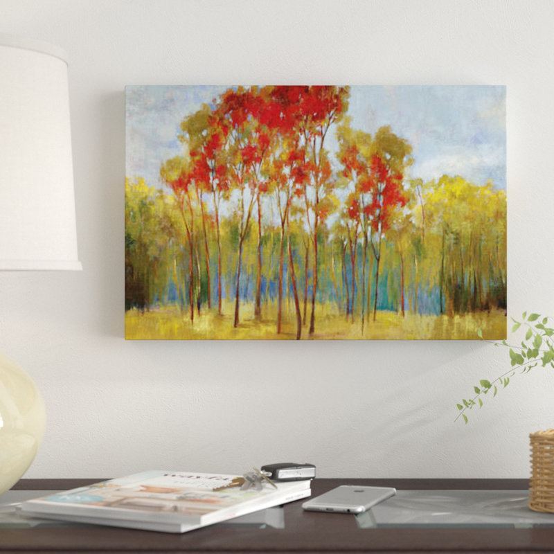 « touche de rouge », impression sur toile, H 8 po x l 12 po x P 0,75 po
