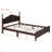 Wood Platform Bed Frame,Retro Style Platform Bed With Wooden Slat Support-619417227-619417224