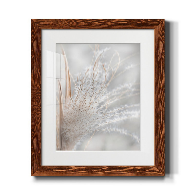 Summer Wisps I - Imprimé, Papier avec cadre érable, H 24 po x l 18 po x P 1,5 po, Blanc