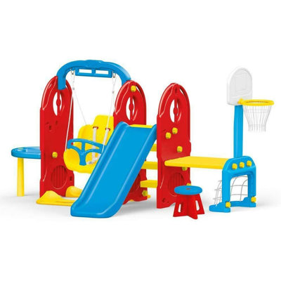 Brayden Studio Plastic Swing Set with 1 Swing, 1 Slide