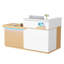 Bureau d'accueil moderne avec éclairage DEL et station de recharge, comptoir spacieux de 62,2 pouces pour bureau moderne.-1409256076-1555786566