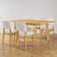 Ensemble de salle à manger 5 pièces, table rectangulaire, bois, design épuré, maison de campagne moderne, salle à manger-1092617989-1092617995