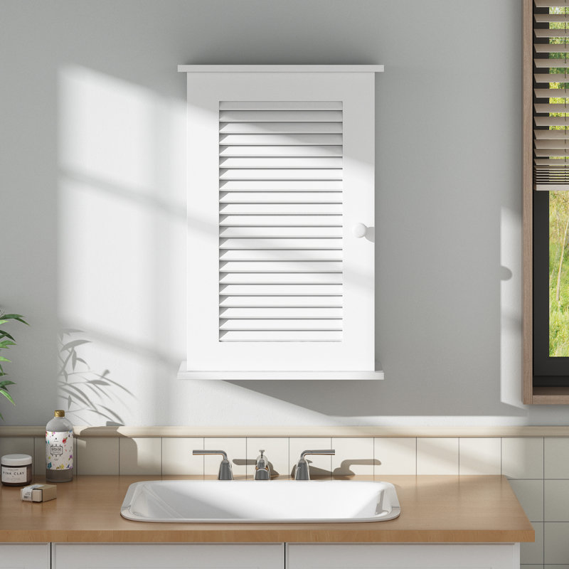 13.8" W x 21 "H x 6" D Wall Mounted Bathroom Cabinet