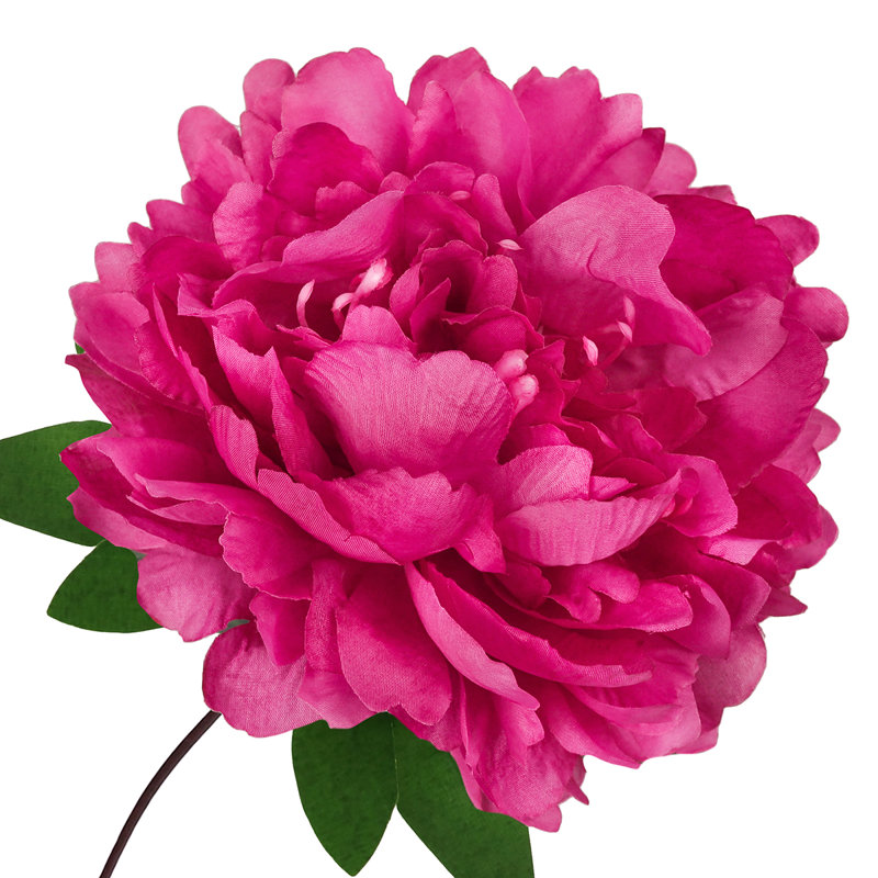 Artificial Hybrid Peony Flower Stem Bush Bouquet, Magenta