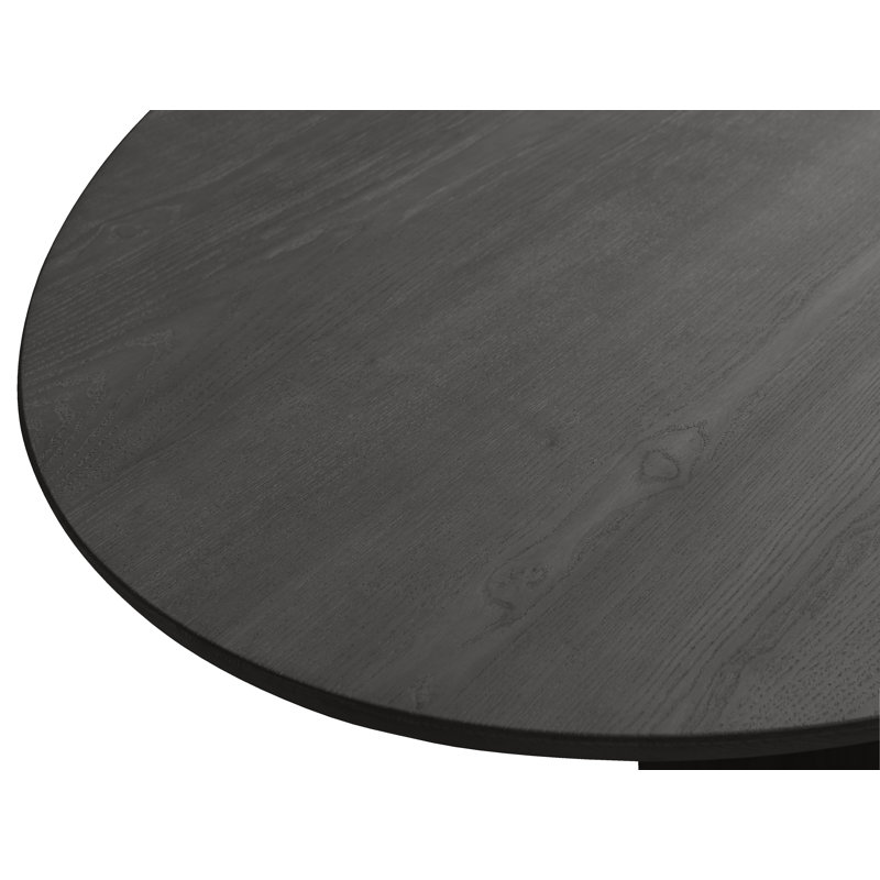 Table de salle à manger ovale Gasaway, Noir
