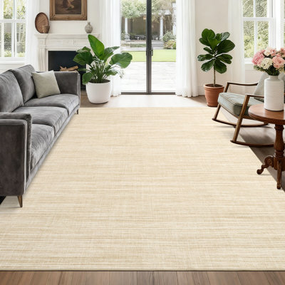 Tapis lavable à la machine avec envers en TPR antidérapant, tapis minimaliste pour salon
