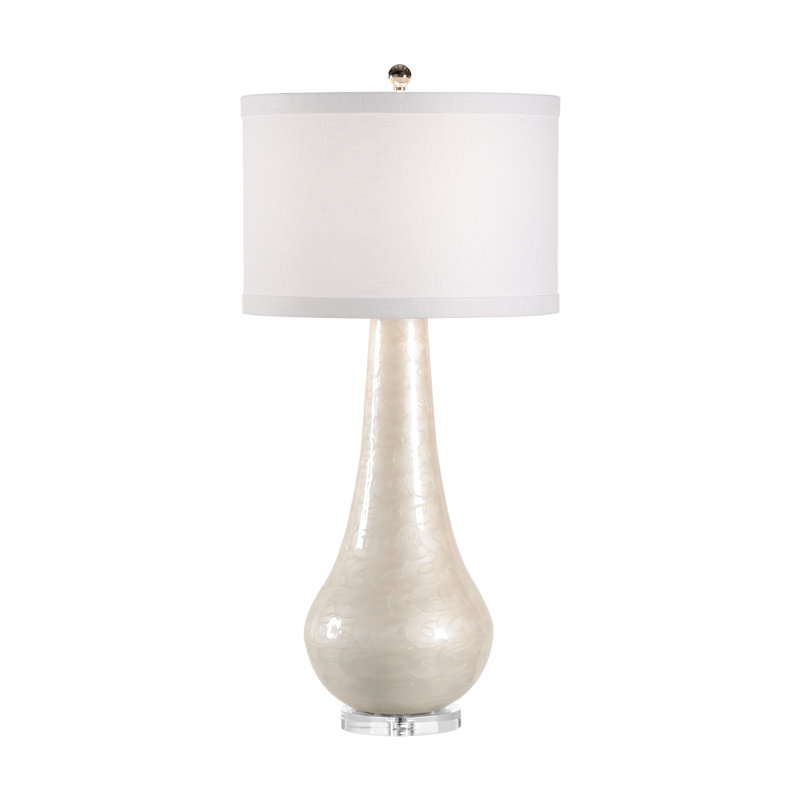Lampe de table 34 po Cameron, Crème