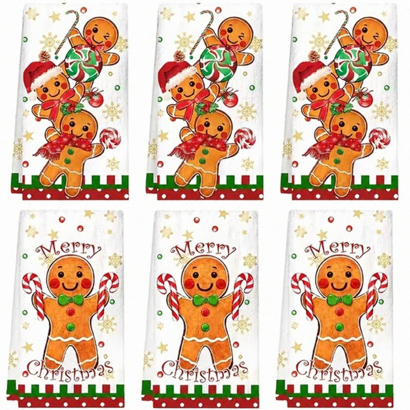 Essuie-mains de Noël en pain d'épice