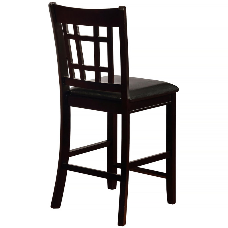Tabourets noirs et espresso à hauteur de comptoir (ensemble de 2)