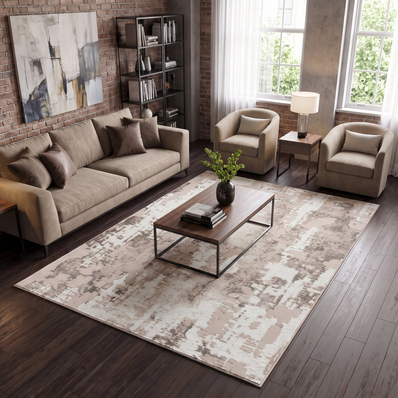 Studebaker Abstract Indoor Rug, Rectangle 3'9" x 5'9"