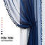 Paire de rideaux semi-transparents en polyester Carollyn