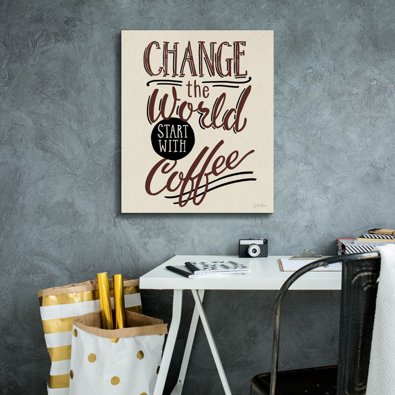 Art mural sur toile Trinx «Bad Coffee 2 No Pink» par Janelle Penner, H 24 po x l 20 po x P 0,75 po