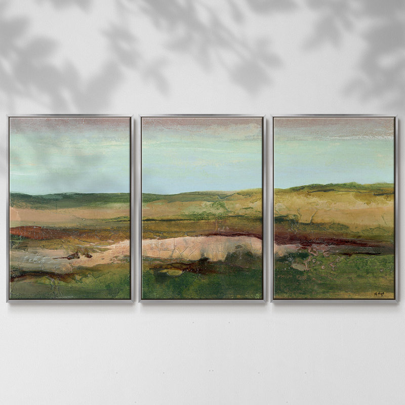 Road Trip, reproduction sur toile 3 pièces, H 24 po x l 48 po x P 2 po, Argent