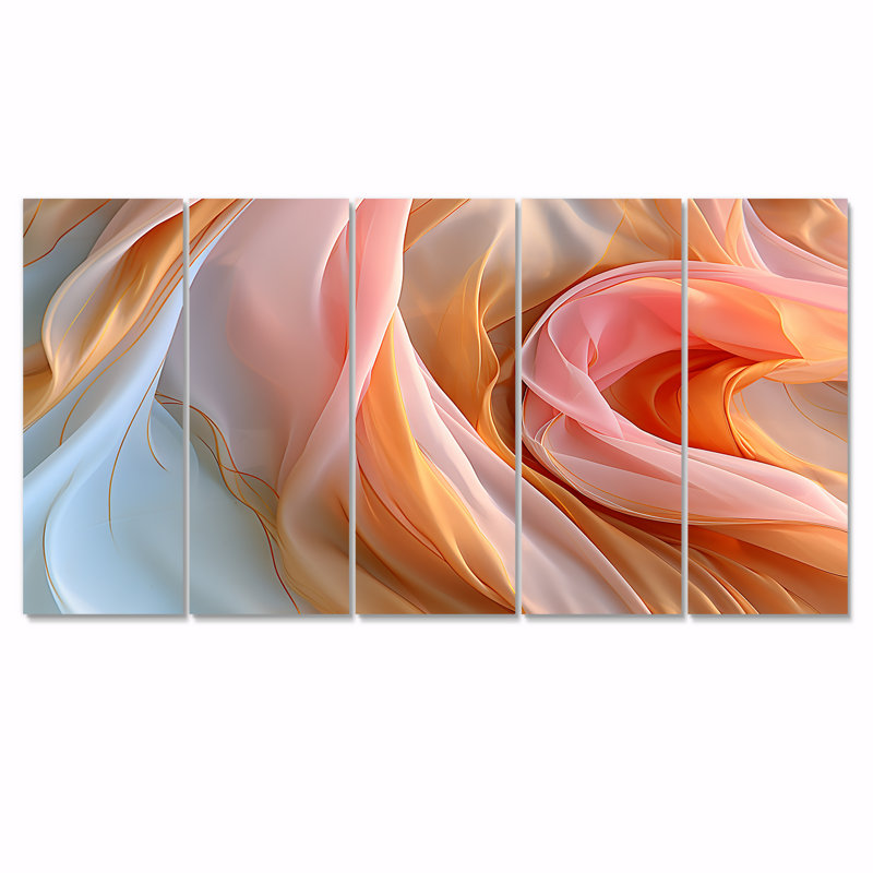 5 pièces d'art mural, H 32 po x l 80 po