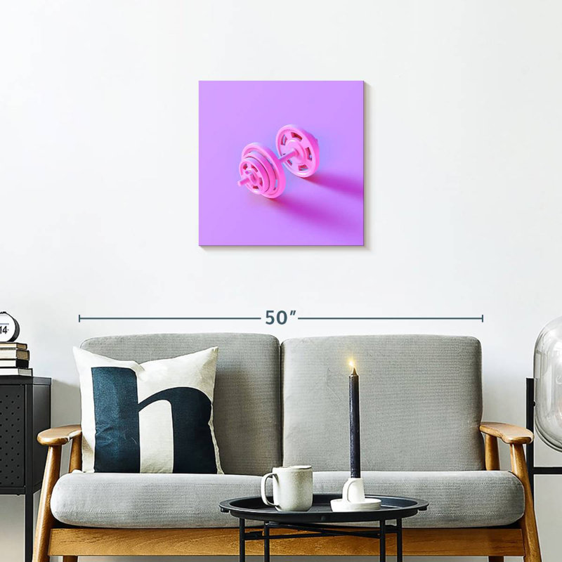 Haltère rose Senne, H 20 po x l 20 po