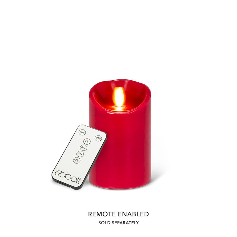Bougie DEL sans flamme sans parfum, H 4,5 po x l 3 po x P 3 po