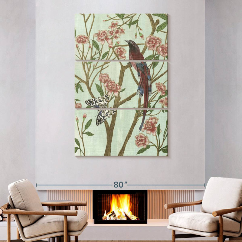 Brampt délicat chinoiserie III, H 74 po x l 48 po