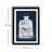 Elegant Decorative Framed MDF Painting, 15.0 x 20.9 Inches | 100% MDF (Thickness: 0.1 in) & 100% Wooden Frame (Thickness: 0.9 in) | Stylish White & Navy Blue Design for Home Décor & Office Wall Art