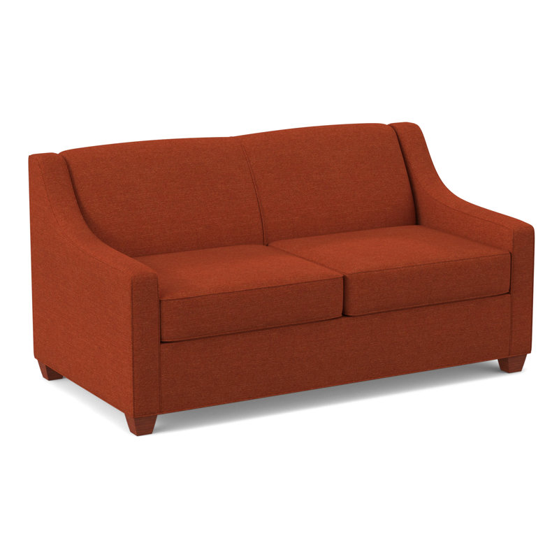 Phillips 68" Square Arm Loveseat with Reversible Cushions, BM Cherry, Antic Cinder