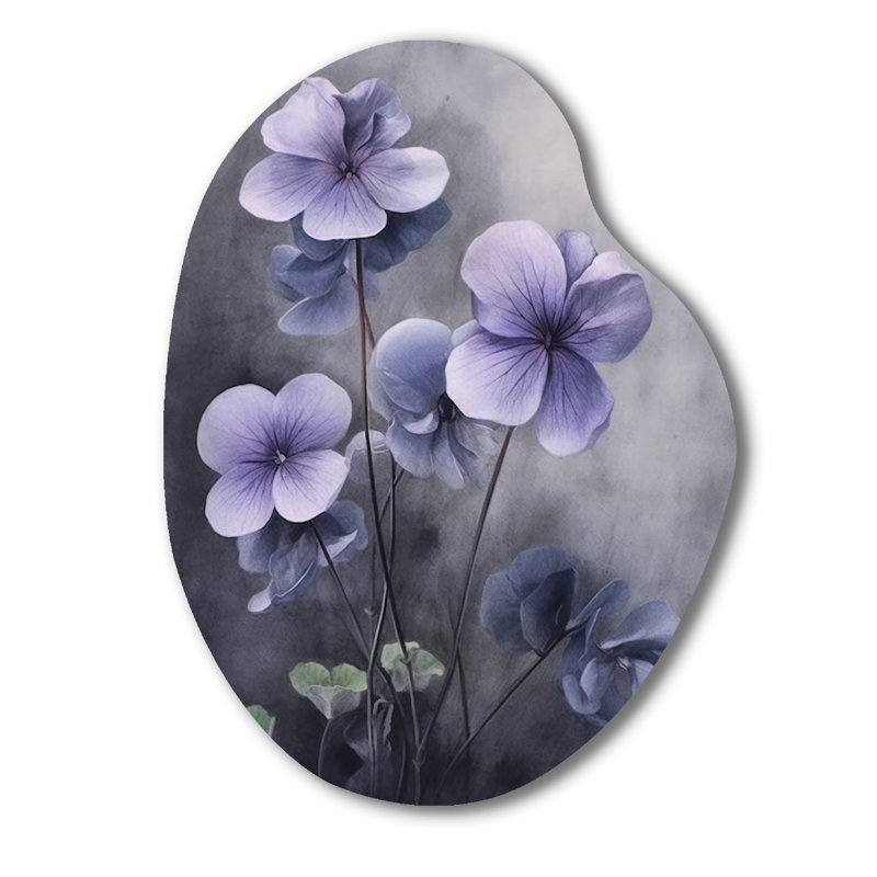Selim - Art mural floral asymétrique en métal, sculpture murale en métal de forme unique, H 30 po x l 22 po x P 1 po