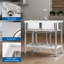 idealhouse 457.2 mm W Double Bowl Stainless Steel Drop-In Kitchen Sink