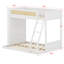 Lit superposé peu encombrant avec tablettes de rangement et lumières décoratives à DEL-1603063732