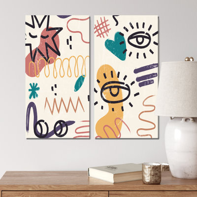«Vintage Abstract Shapes Universe III», ensemble de 2 impressions